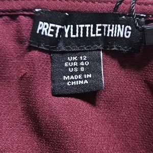 PrettyLittleThing Burgundy Dress